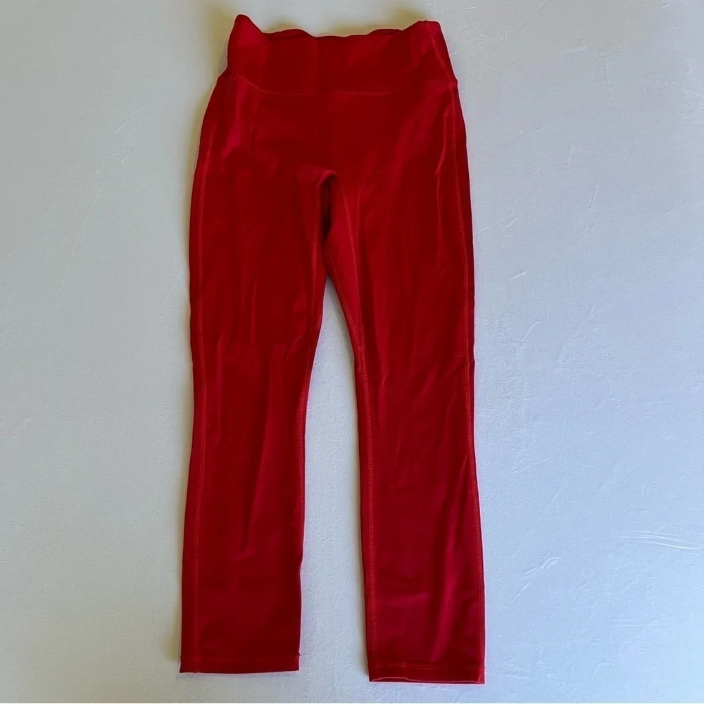 Fabletics Red Trinity Motion 365 High Waisted Leggings Size S